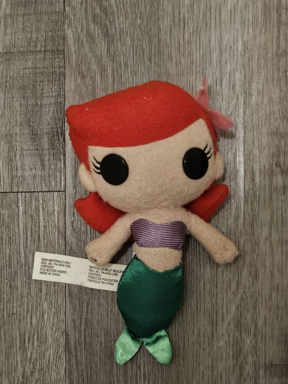 Funko Plush Mermaid with Red Hair, Purple Top, Green Tail